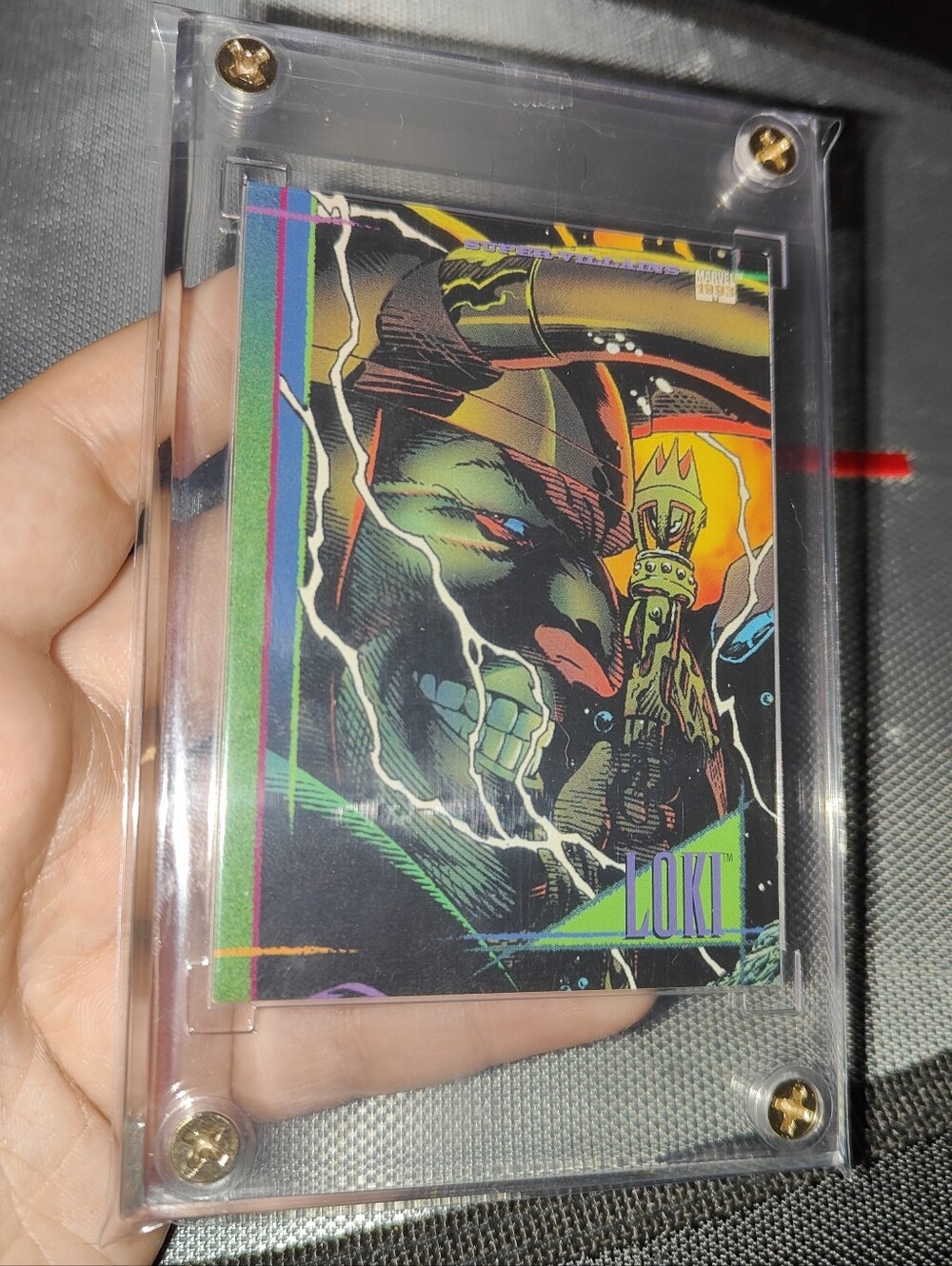 Loki 1993 Sky Box card non-holo Marvel X-Men encased card Disney